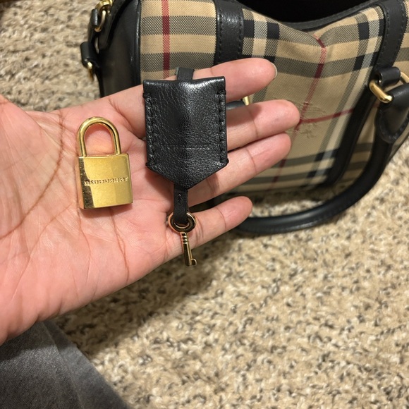 Burberry Beige and Black Plaid Handbag - Picture 2 of 15